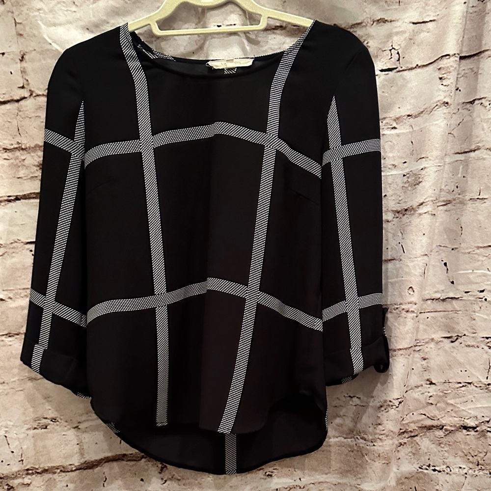 41 Hawthorn Black and White Checkered Blouse